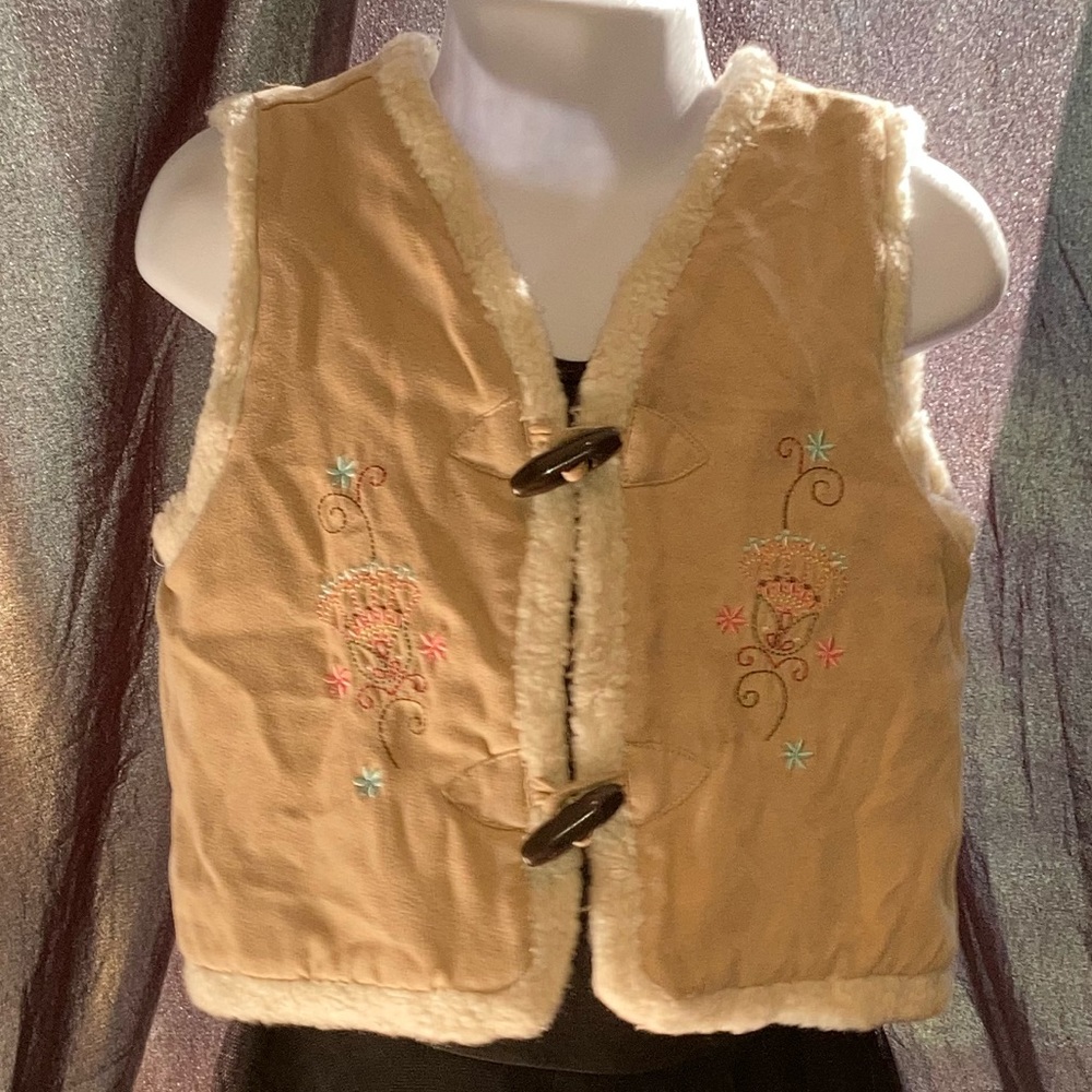 Faux suede vest